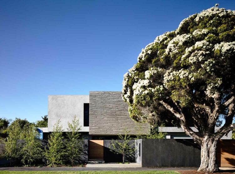utomhus ingång hus design australien betong ser modern ut