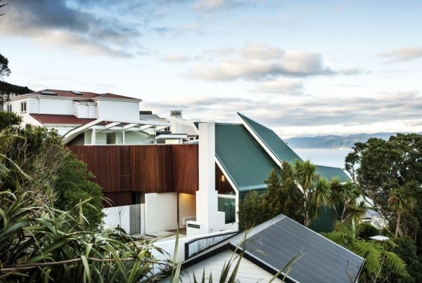 Asymmetriskt hus träfasadelement-Nya Zeeland