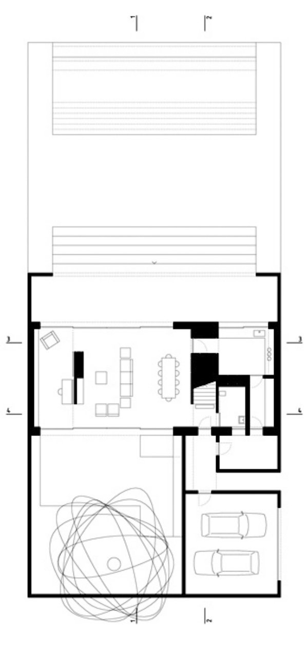 hus minimalistisk arkitektur i Portugal bottenvåningen