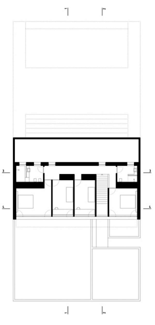 hus minimalistisk arkitektur i portugalsk planlösning