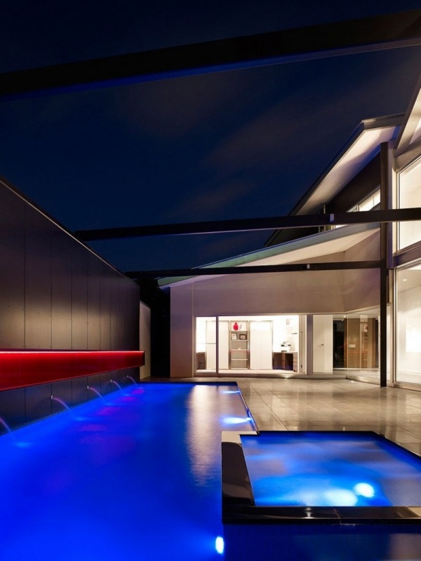 modern husdesign i melbourne minimalistisk pool