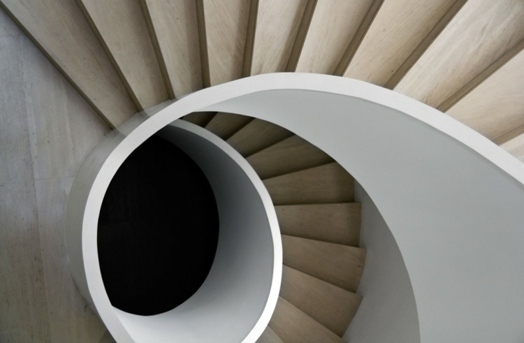 hus modern spiraltrappa sten minimalistisk