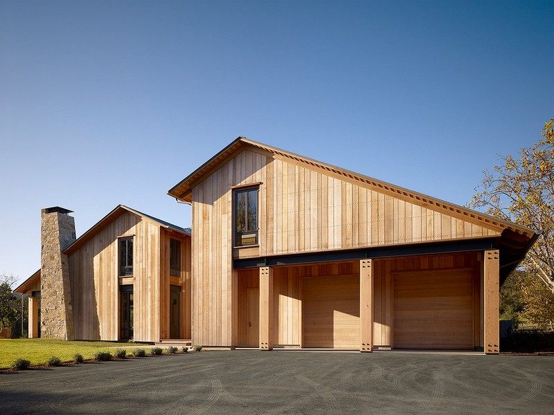 Huspyntat tak-trä-fasad-natursten-modernt
