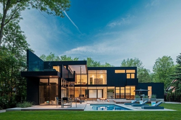 minimalistisk husdesignpool