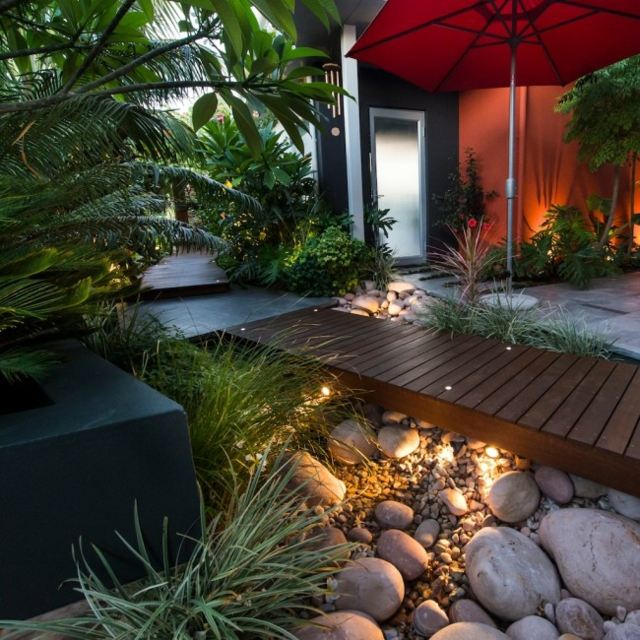 Garden path tilldelning trädgård design idéer bakgård Australien