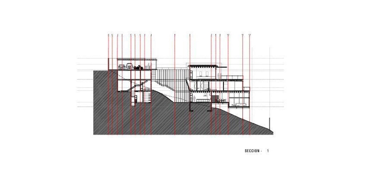 hus-fasad-glas-modern-arkitektur-hus-plan-sluttning-sidovy-sektion