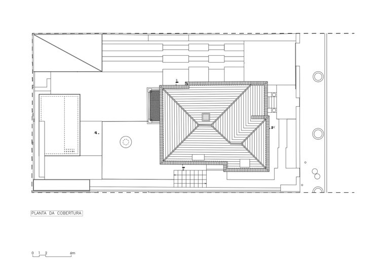 Plan villa med utsikt från ovan och pool