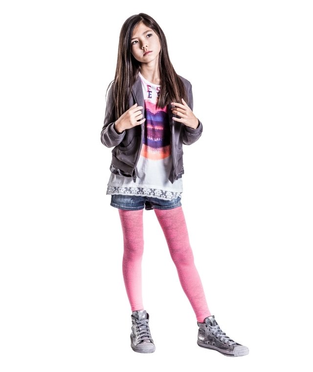 exklusiva-barn-mode-för-skolan-registrering-rosa-leggings-diesel-tjejer