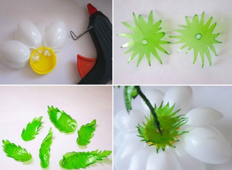 blomma-tinker-plast-sked-grön-plast-smält-tinker-idé