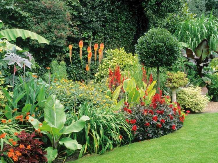 Blommor-läggning-trädgårdsarbete-planering-vackra-blommor-växter-grönska