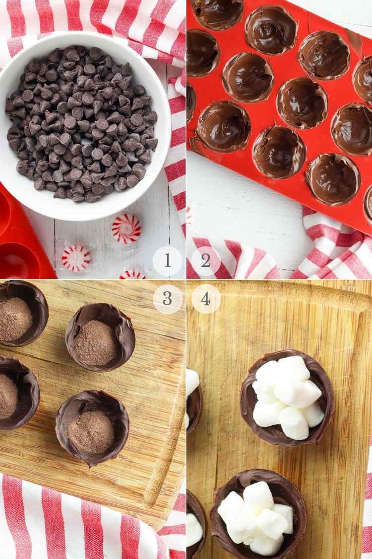 Gör dina egna varm chokladbomber för recept på juldessertrecept