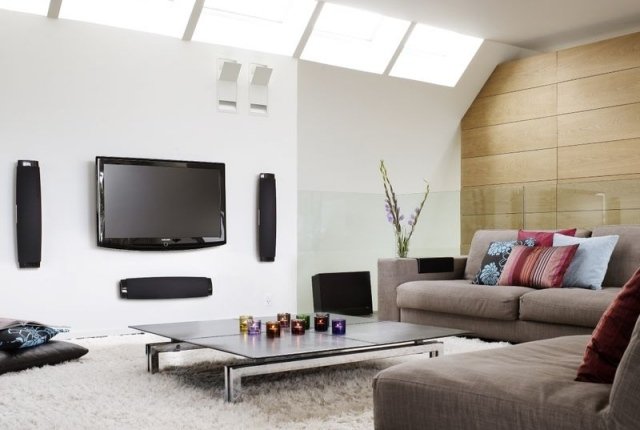 hemmabio vardagsrum integrera wan tv ljudsystem takfönster