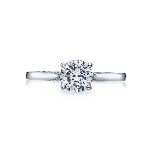 Äktenskapsförslag förlovningsring vitguld enkel stor diamant