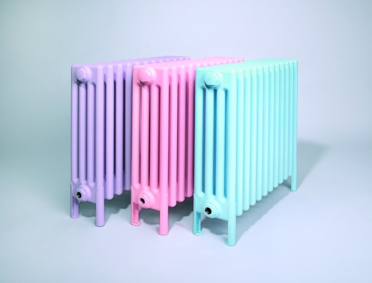 radiatorer målar pastellfärger-blå-rosa-lila-vackra