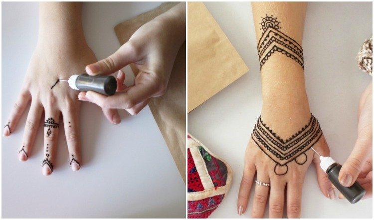 Gör henna-tatuering själv -set-buy-diy-instruktioner