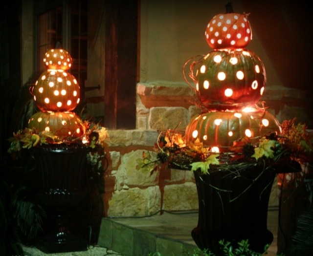 Pumpkins Lantern LED Lights Evening