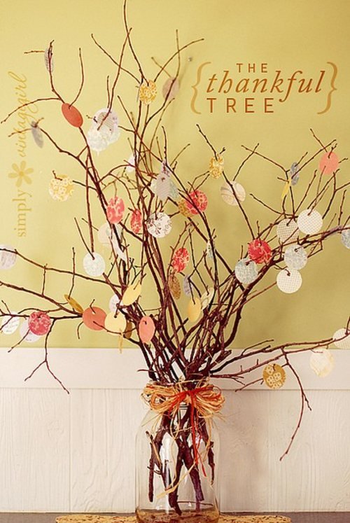 Wish Tree Thanksgiving Fall Decoration Idea USA