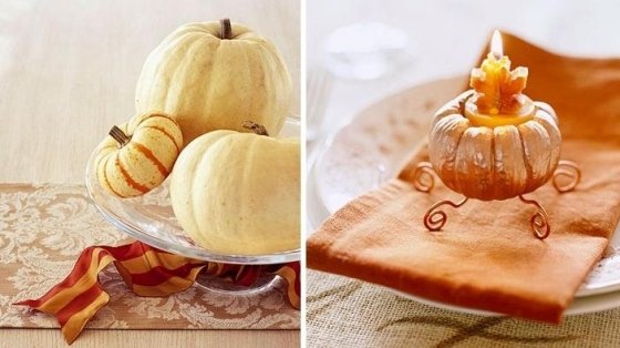mini pumpa-höstlig dekoration färger-duk-solgula servetter