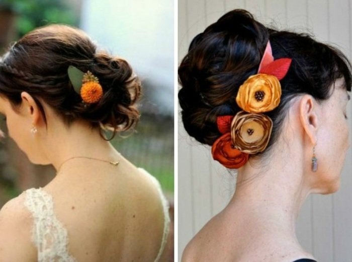 Snygga-frisyrer-blomsterarrangemang-höst-bröllop