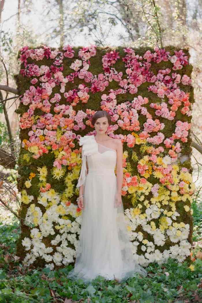 Höstens bakgrund för bröllopet-fotografering-blomma-vägg-gradient