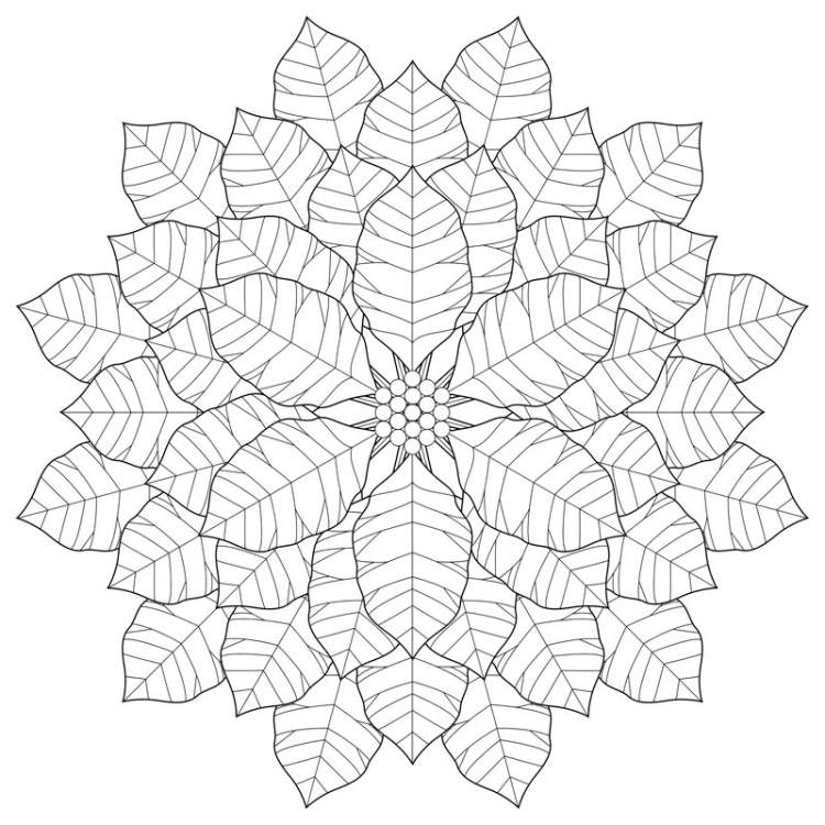 mandalas-höst-tryck-färg-barn-målar-sidor-blad-blomma