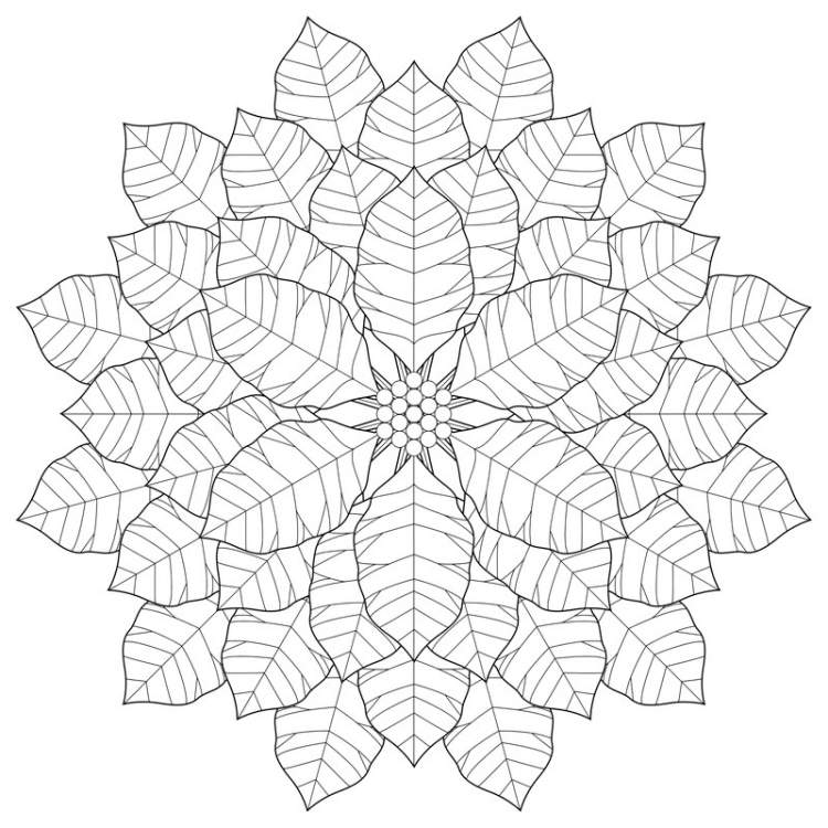 mandalas-höst-tryck-färg-barn-målar-sidor-blad-blomma