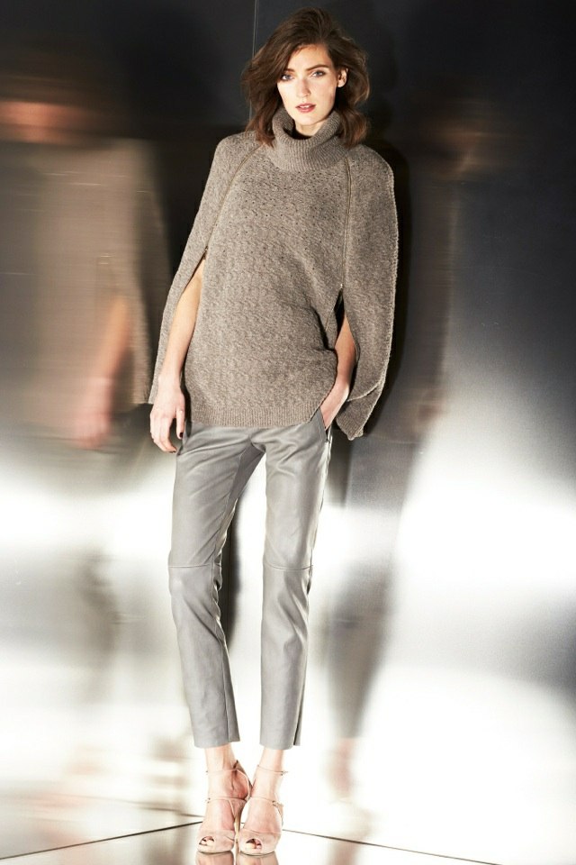Escada byxor metallic look stickad tröja