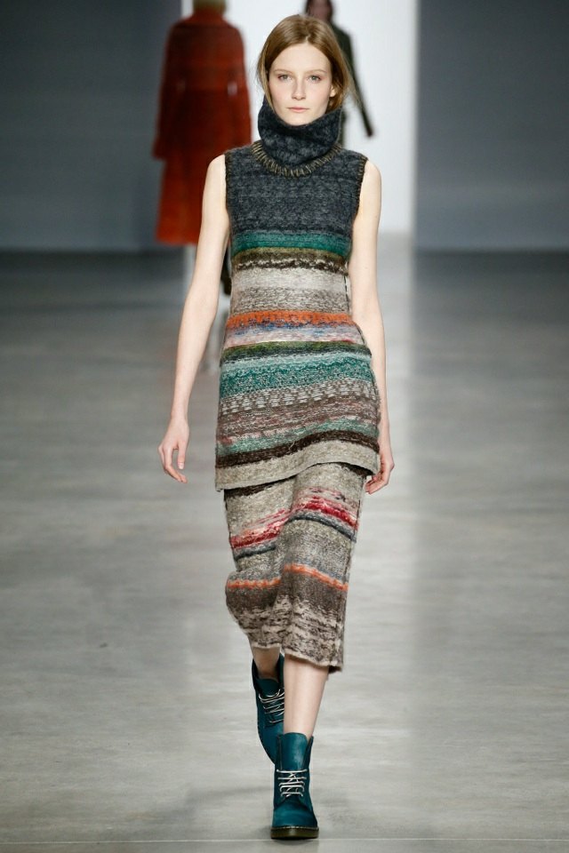 calvin-klein-kollektion-lång-rock-tunika-blus-med-turtleneck