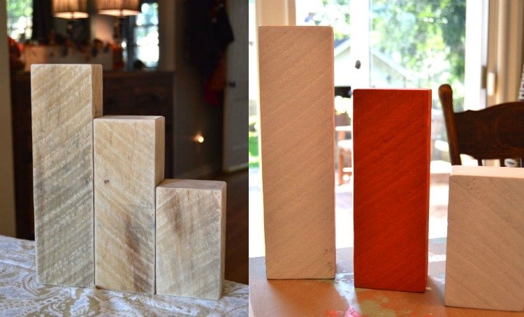 höst-pyssel-natur-material-färgning-trä-block