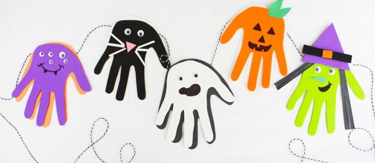 Gör höstdekorationer till halloweenfesten för barn