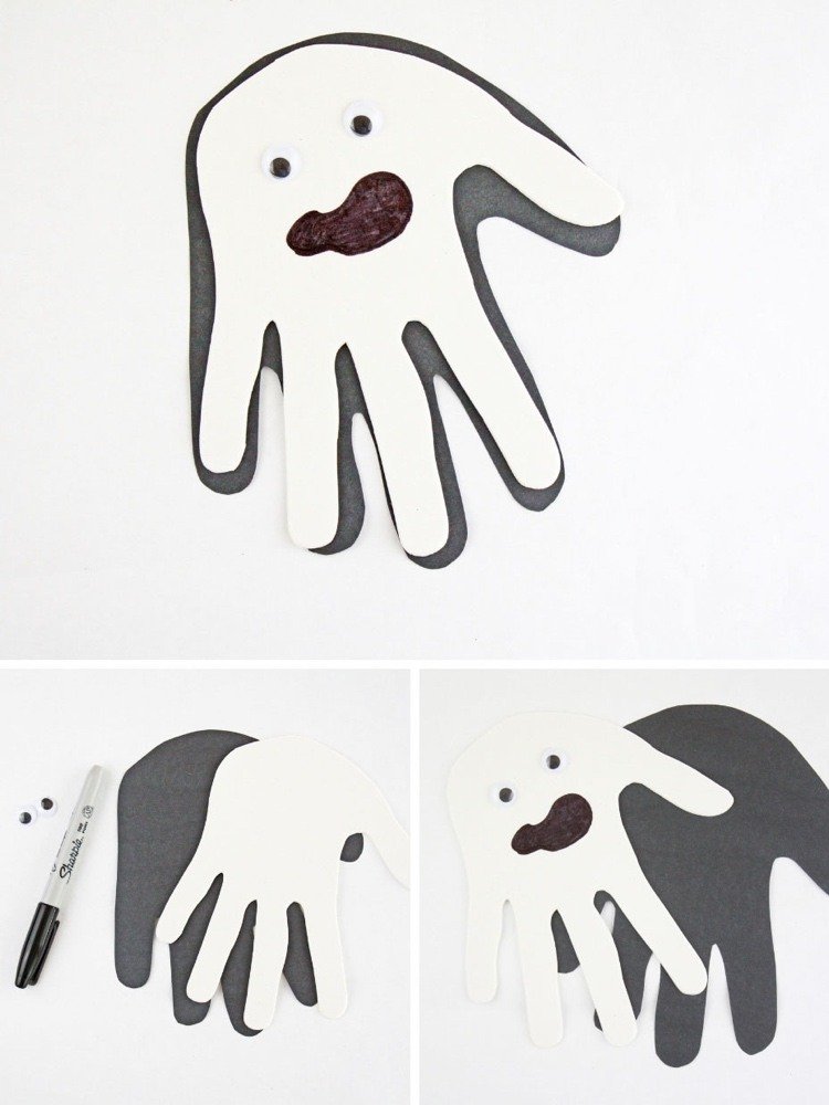 Tinker Halloween dekoration idé spöke ur papper