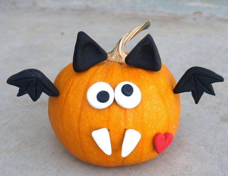 halloween pumpa fimo modellering lera ansiktsdrag