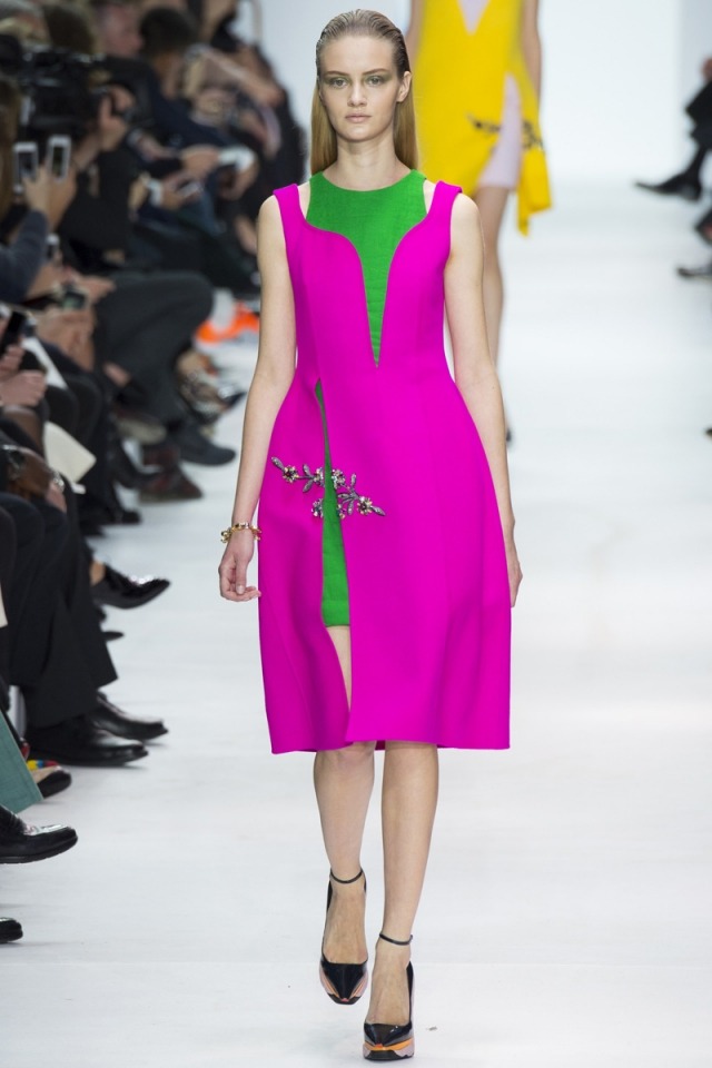 Färger-höstkollektion-2014-ljusgrön-rosa-Christian-Dior-catwalk