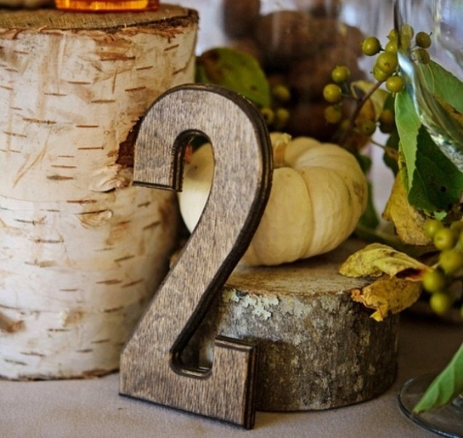 trädstam-rustik-dekoration-firande-på-hösten-naturliga produkter