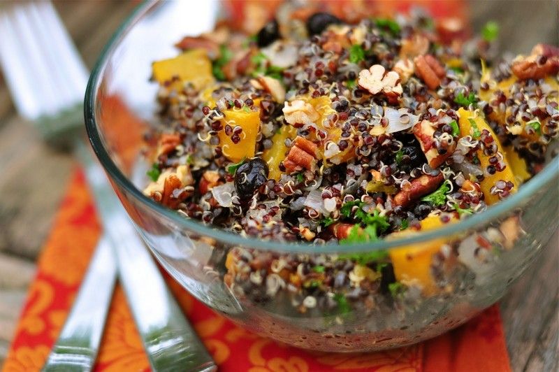 Höstsallad pumpa quinoa recept