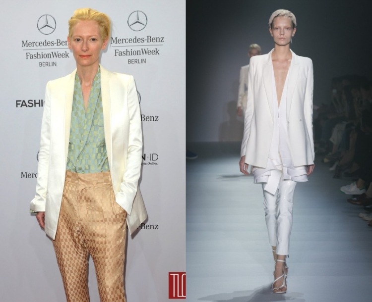 höst-mode-2015-damer-blazer-vit-utan-knappar-Tilda-Swinton