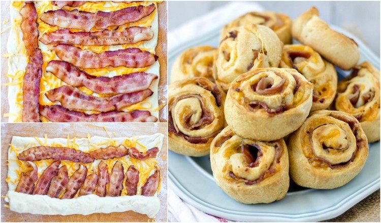 rejäla mellanmål-deg-sniglar-croissant-deg-bacon-cheddarost