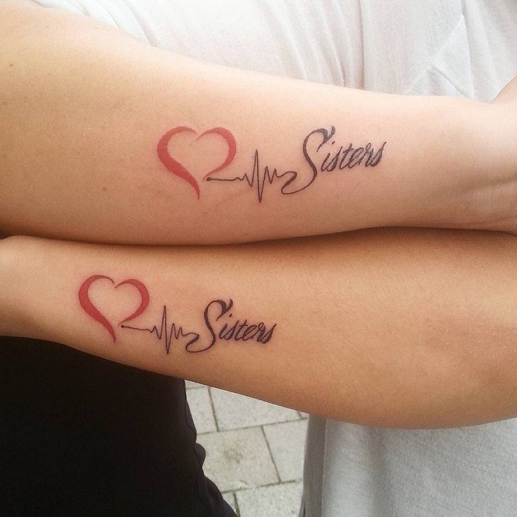 tatuering-hjärtslag-underarm-sida-syster-tatueringar