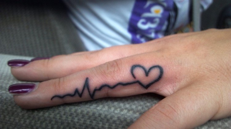 tatuering-hjärtslag-finger-tatuering-hjärta-svart