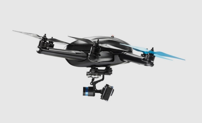 HEXO + drone-6-rotors-GoPro-Hero-3-kopplad-med-smartphone