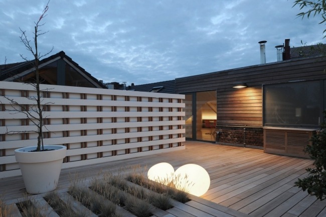 Takterrass takterrass-modern lägenhet-loft stil belgisk arkitektur