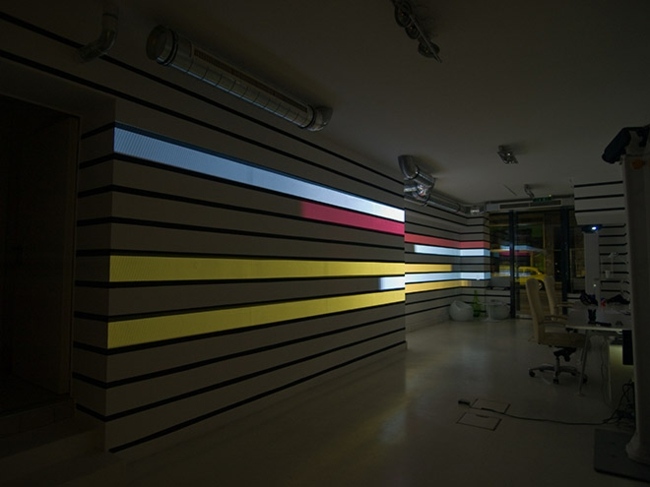 LED -videoväggbelysning kontorsmöbler