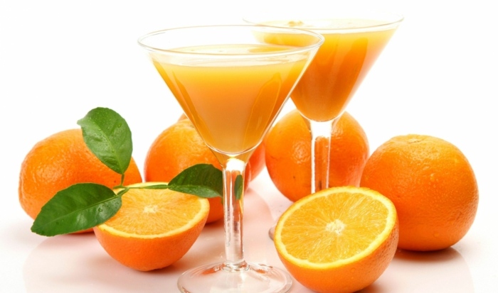 dricka juice apelsiner glas näring morgon frisk