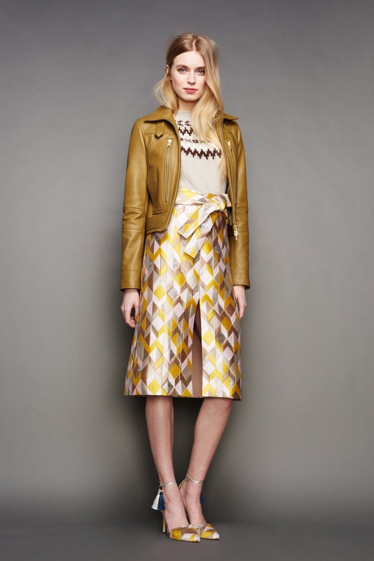 hippie-chic-mode-boho-höst-mönster-senap gul-vit-midi klänning-läderjacka