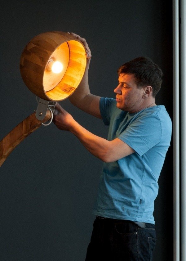 Designer lampa roterande lampskärm-Woobia ABADOC Polen