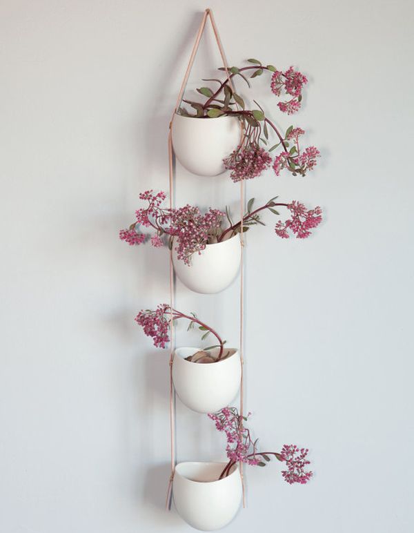Gör din egen hängande korg vit keramik läder design fördelar