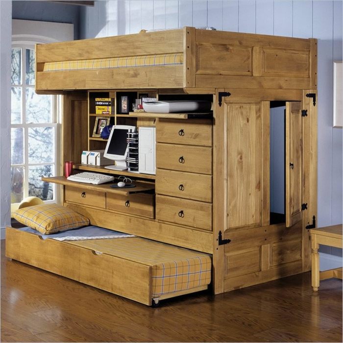 rustik-utförande-möbler-loft säng-design