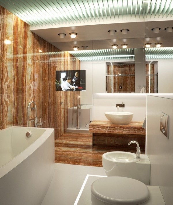 Alexander Lysak modern lägenhet badrum marmorbrun
