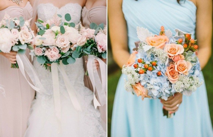 idéer-bröllop-trend-färger-blå-rosa-struts-lax-färg-rosor