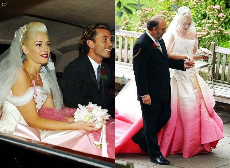 bröllopsklänning-lyx-färg-gradient-stjärnor-Gwen-Stefani-ombre-rosa